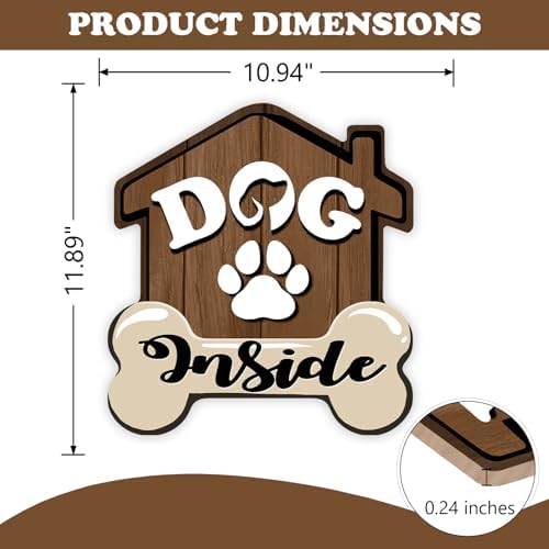 Bolisom Rustic Door Wreath Sign with Paw Prints