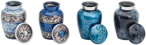 Royal Rapture Blue Heart Cremation Urn Set