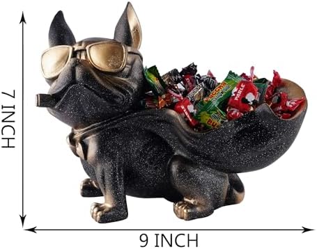 Vistora Cool Dog Resin Sculpture Showpiece with Tray