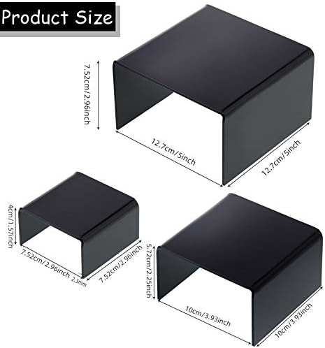 Chuangdi 2 Sets Acrylic Display Risers Black