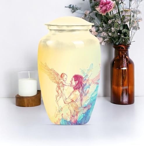 Large Velvet Urn for Ashes - Cremation Urn for Men and Women