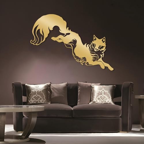LARNT Metal Fox Wall Art 12X30 Wall Decor