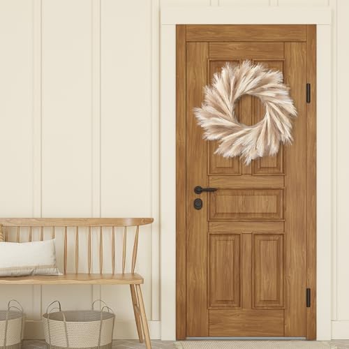 Sggvecsy 26 Faux Pampas Grass Wreath for All Seasons