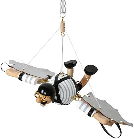 Wooden Bouncing Flying Man Vintage Mobile