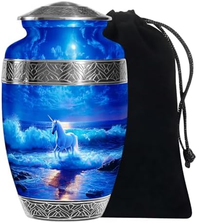 Unicorn Ashes Urn - 10 Inch Cremation Urn for Adults
