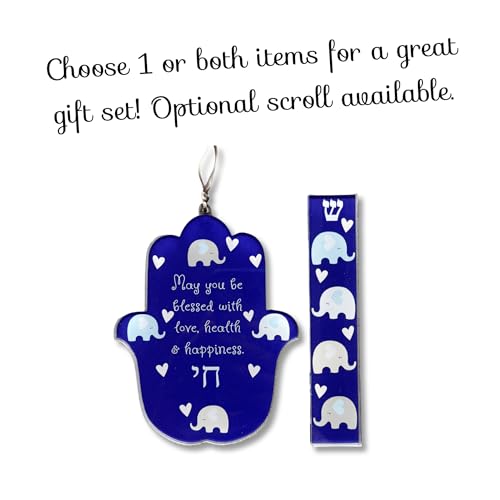 Hamsa and Mezuzah Gift Set for Baby Naming Weddings Housewarming and Birthdays