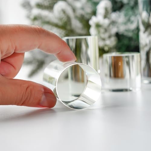ZEERSHEE 4-Pack Clear Glass Cylinder Display Risers