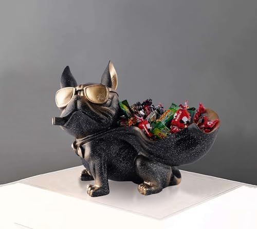 Vistora Cool Dog Resin Sculpture Showpiece with Tray