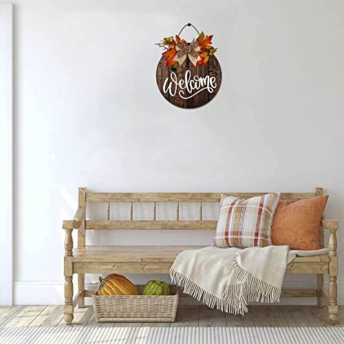 Rustic Wooden Fall Welcome Sign Halloween Decor