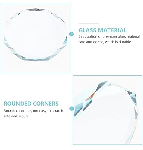 ARTIBETTER Round Crystal Glass Display Riser Base