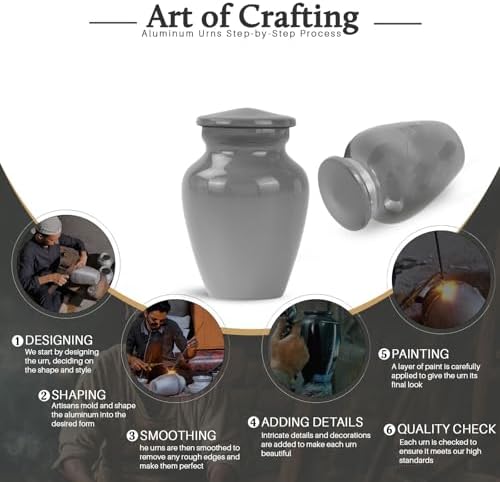 3 Inch Blue Fishing Cremation Urn for Ashes