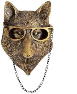 Dsadrwq 1 Pcs Fox Wall Sculpture Animal Head Decor