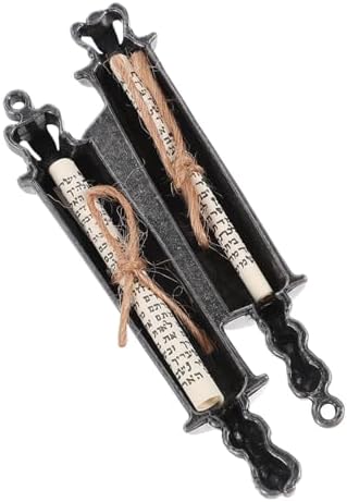 Unomor Jewish Mezuzah Case Decorative Metal Scroll