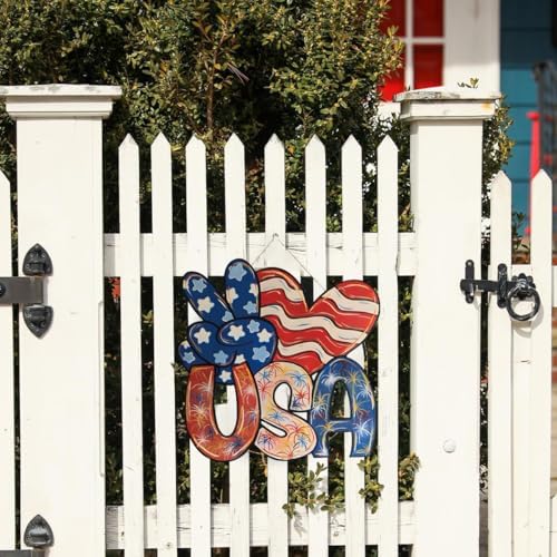 4th of July Wooden Door Wreath Decor Sign