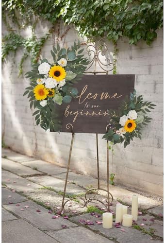 Faux Flower Swag Set of 2 for Wedding Welcome Signs