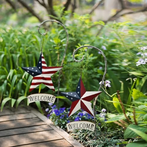 Wovorins Patriotic Welcome Sign Set of 4