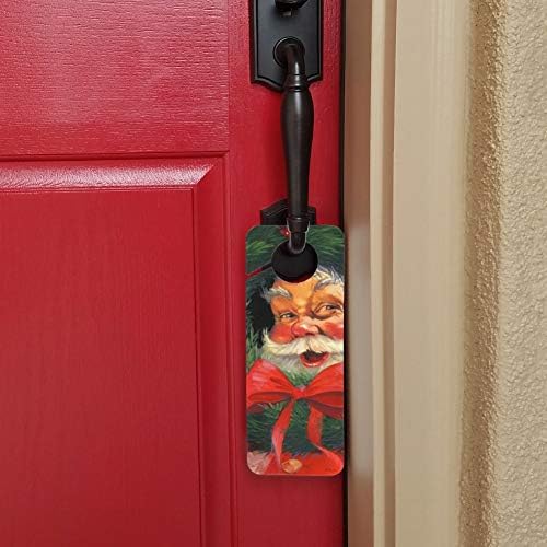 GRAPHICS AND MORE Christmas Santa Wreath Door Knob Hanger Sign 1