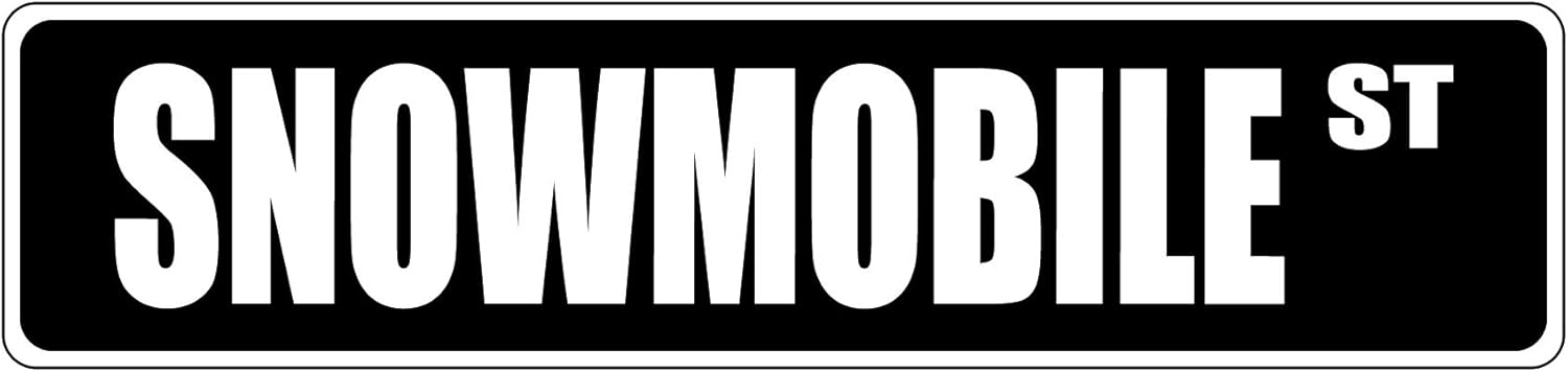 Aluminum Snowmobile Black Address Sign 18x4