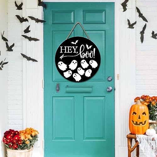 Halloween Door Welcome Sign with Twine Rope Hanging Decor