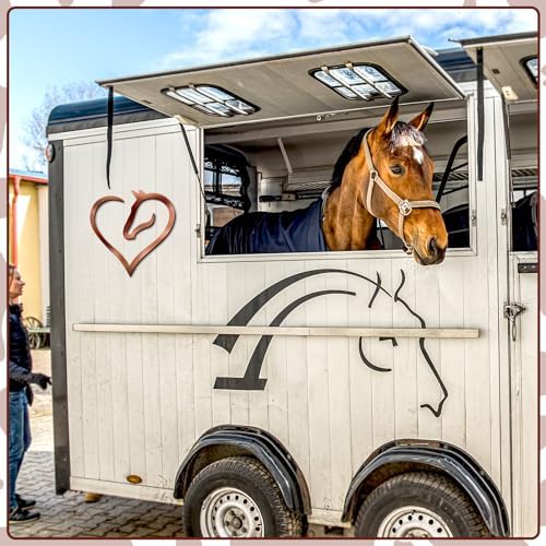 Antique Copper Horse Heart Wall Sculpture Decor