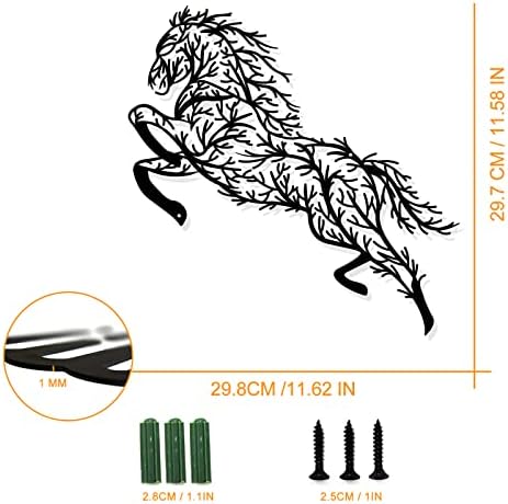 Nbeads Horse Metal Wall Art Decor Tree Branch Silhouette
