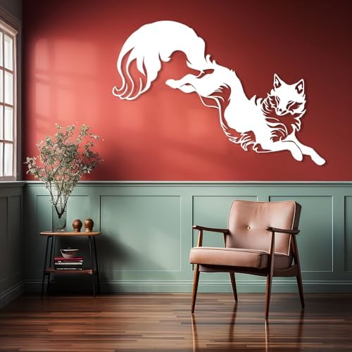 LARNT Metal Fox Wall Art 12X30 Wall Decor