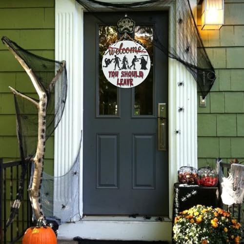 Halloween Horror Welcome Sign Front Door