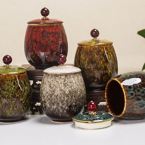 Small Ceramic Urn for Human Female Cremation Blue
