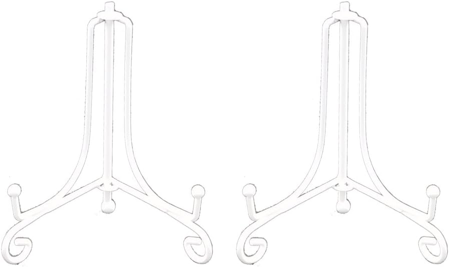 Artliving 4 Inch White Metal Easel Stand 2 Pack