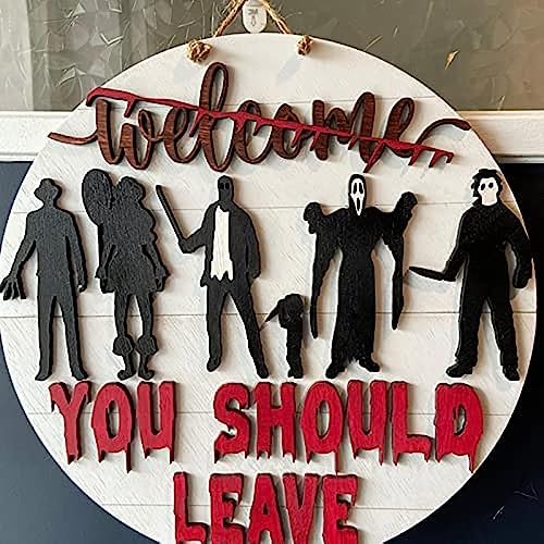 Halloween Horror Welcome Sign for Front Door