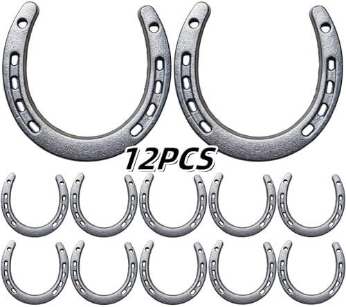 Desyeryamimi 12 Piece Cast Iron Horse Shoes Wall Decor