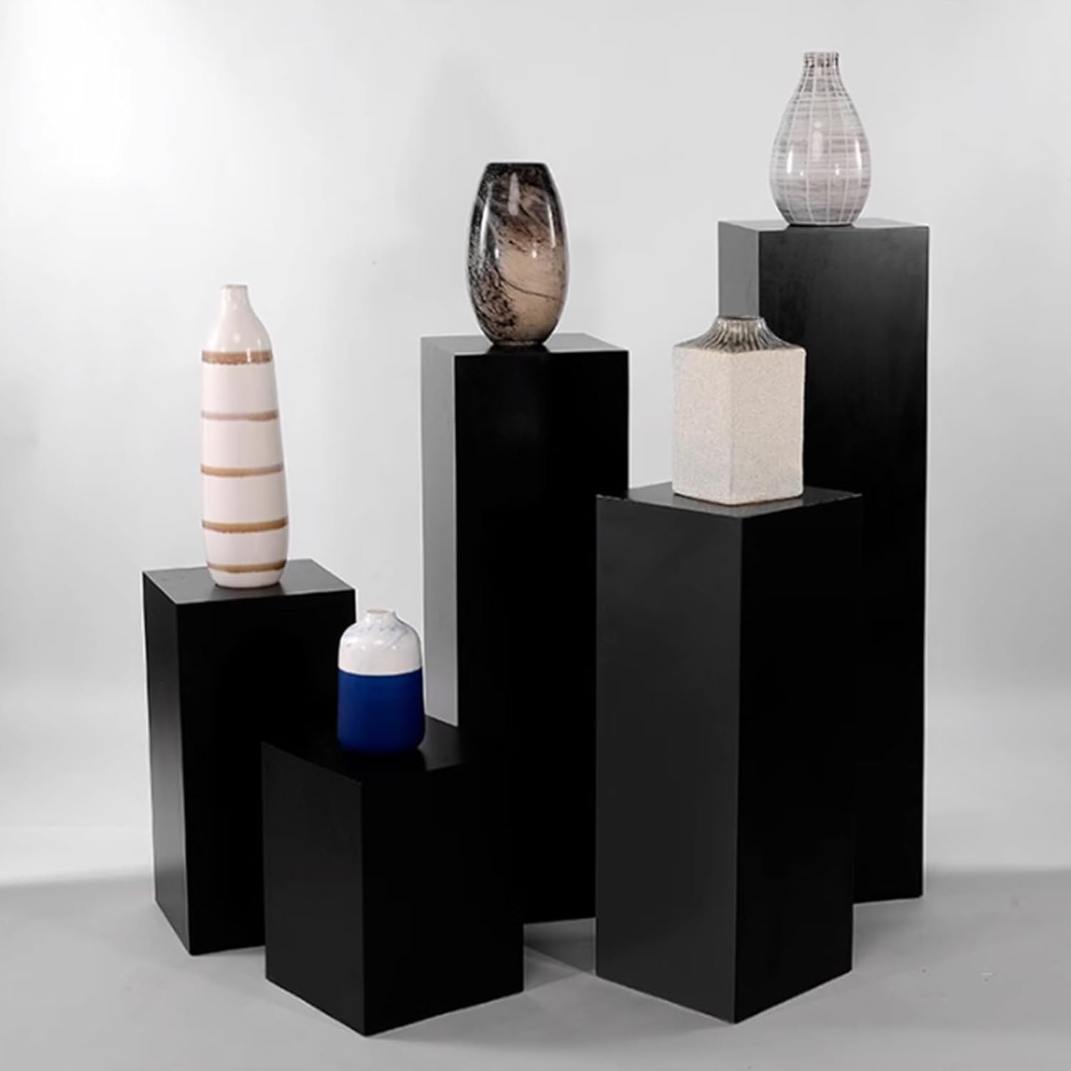 ZHFENGZHOU Display Riser Pedestal Stand Black Square
