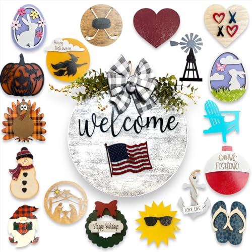 Fall Door Wreath Hanger with Season Changer
