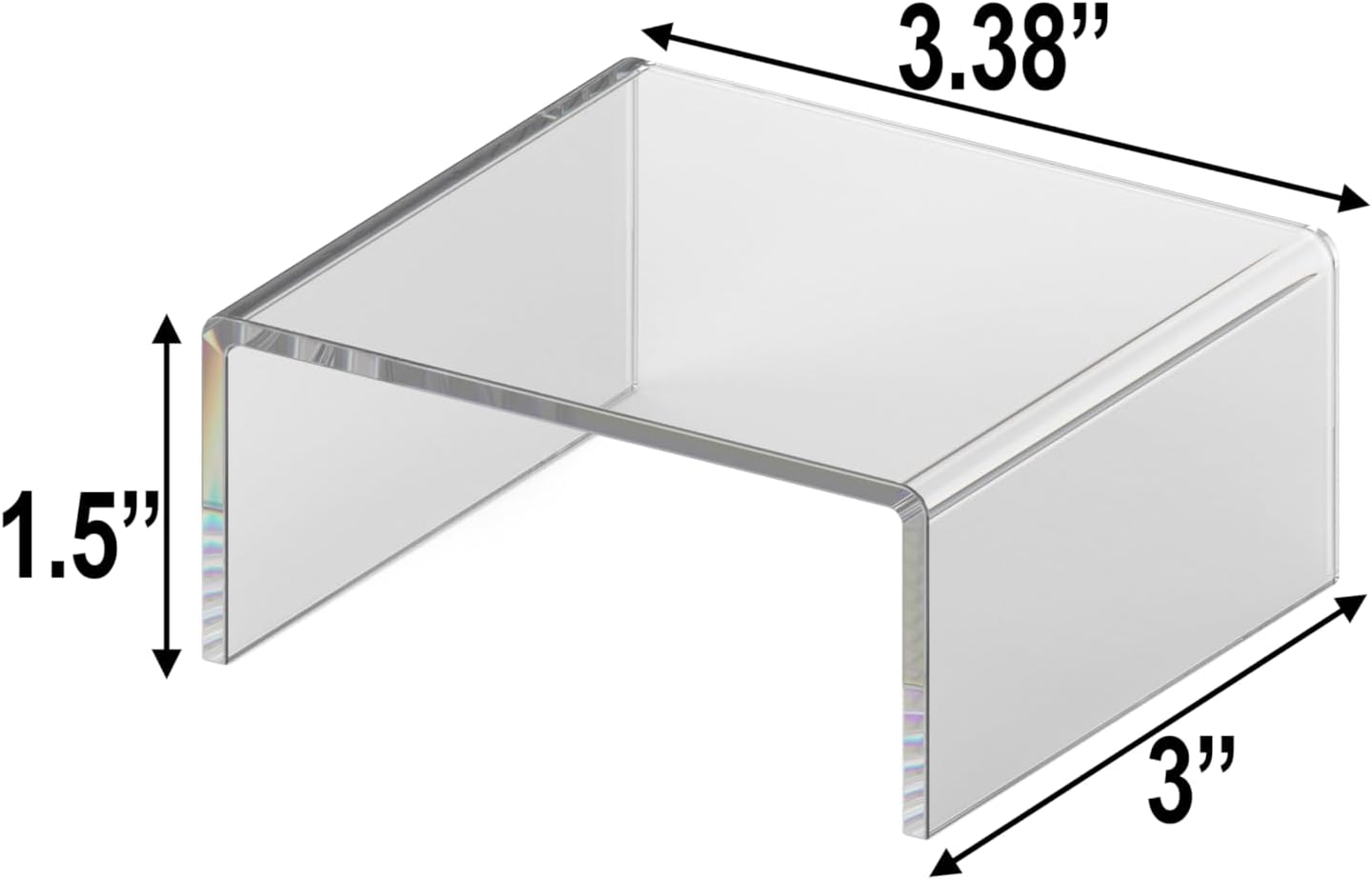 Clear Ad Plastics Acrylic Display Risers 2-Pack