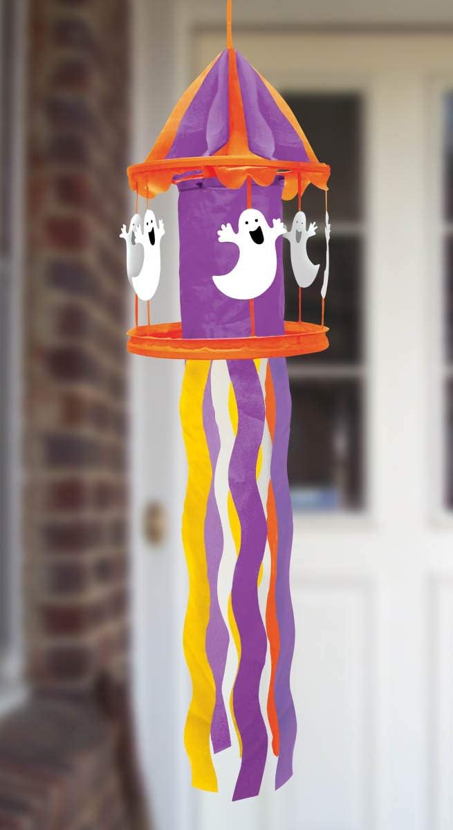 Amscan Halloween Happy Ghost Wind Mobile 52 Inch 1 Pc
