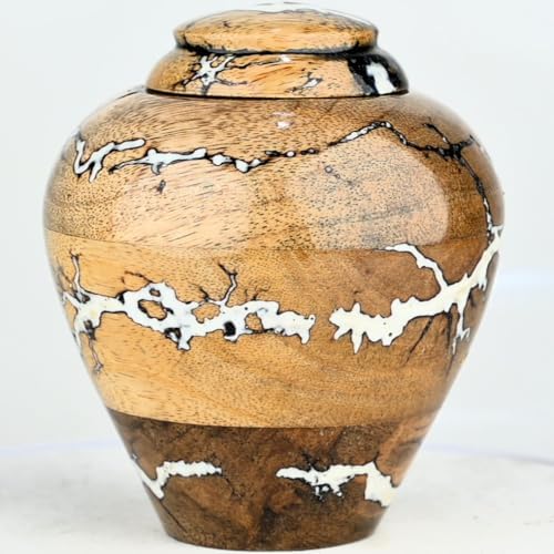Handcrafted Wooden Urns for Ashes - Small Cremation Urns with Natural Finish