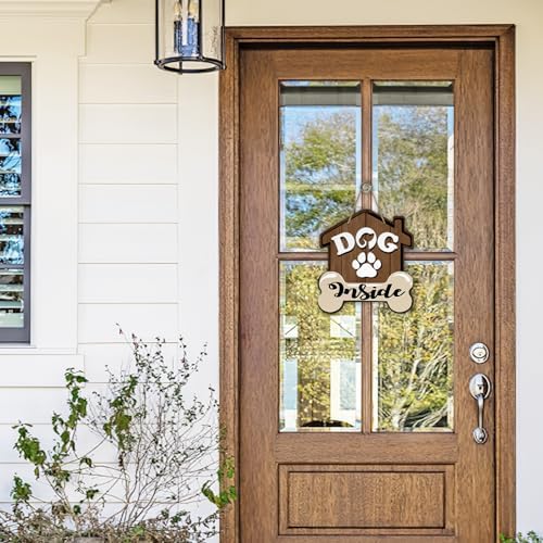 Bolisom Rustic Door Wreath Sign with Paw Prints