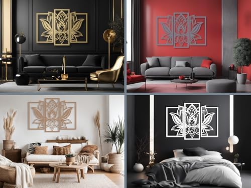 Vailla 3D Lotus Flower Wood Wall Art Decor
