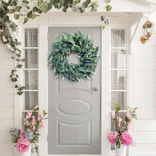 24-26 Inch Eucalyptus Wreath for Front Door and Wall