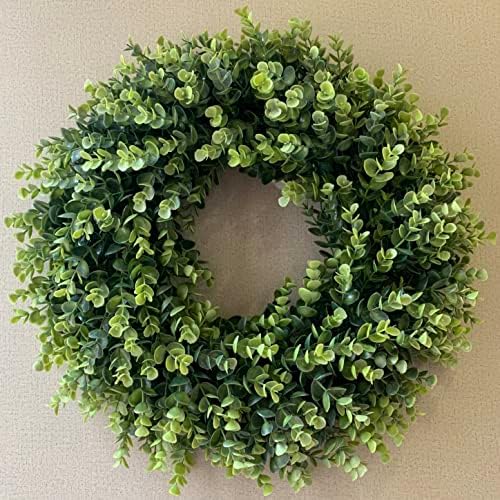 20 Inch Artificial Eucalyptus Wreath for Front Door