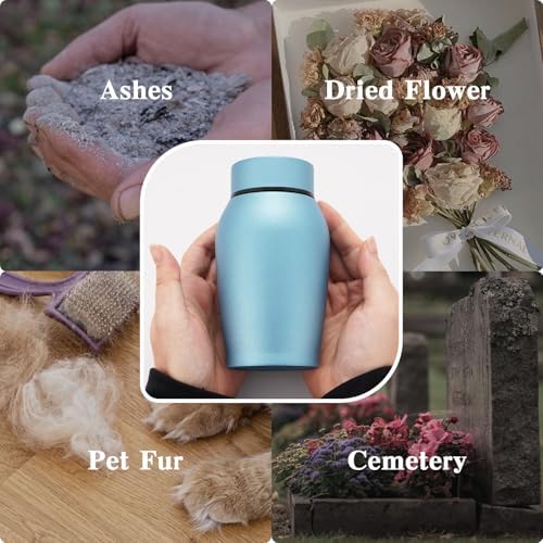 Personalized Matte Blue Urn for Human Ashes