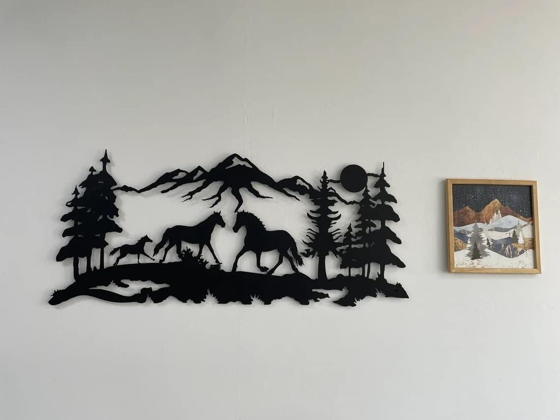 DEKADRON Metal Wall Decor Horse Family
