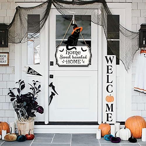Halloween 3D Black Cat Door Hanger Decor Sign