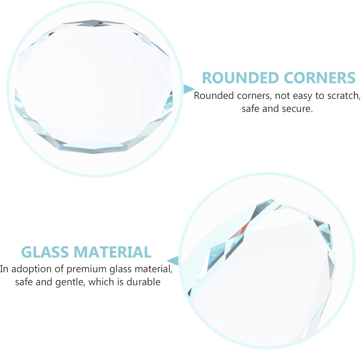 ARTIBETTER Round Crystal Glass Display Riser Base