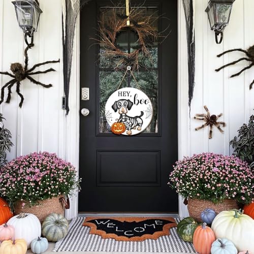 Halloween Ghost Dog Door Hanging Sign Decor