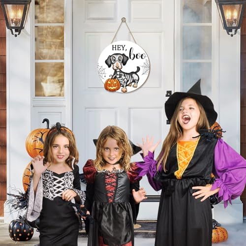 Halloween Ghost Dog Door Hanging Sign Decor