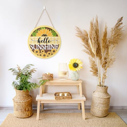 CHDITB 3D Hello Sunshine Front Door Wreath