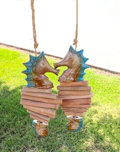 Ebros Gift Nautical Seahorse Wall Mobiles Set of 2