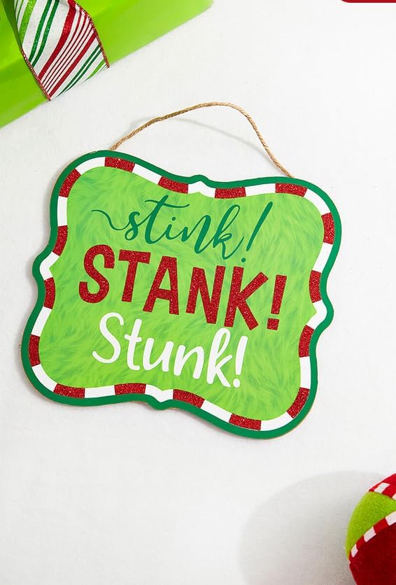 Craig Bachman Stink Stank Stunk 105 Inch Wooden Sign Door Hanger