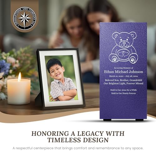 Customizable Cremation Urn with Teddy Bear Design